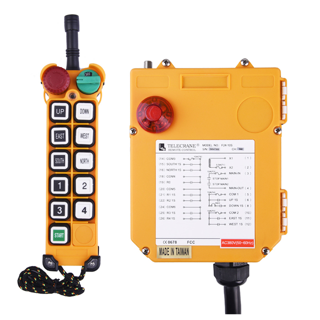 F24-10S 10 按钮 500m 工业无线电无线电起重机遥控发射器和接收器