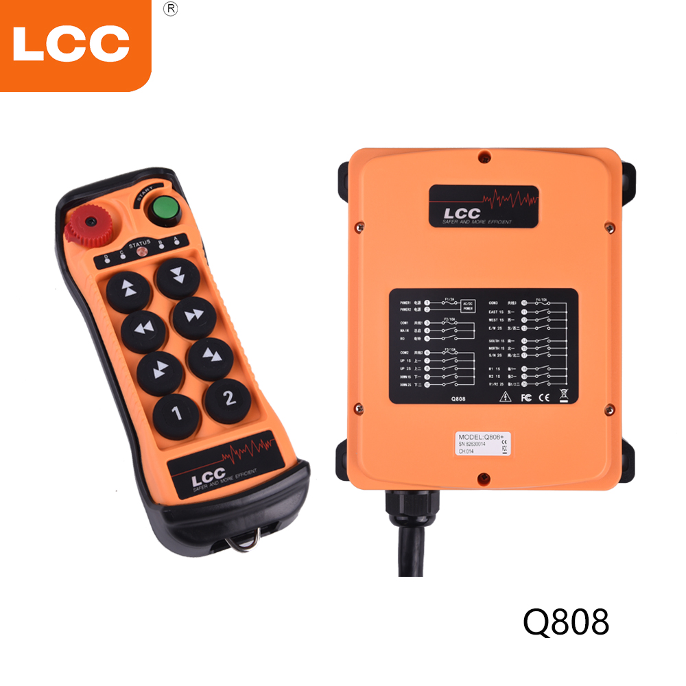 Q808 8 按钮按钮双速工业无线电遥控起重机